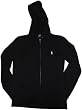 Women's Ralph Lauren Sport Hooded Sweat Jacket Hoodie Black Size Medium