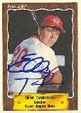 Eddie Taubensee, Cedar Rapids Reds - Reds Affiliates Autographed Card