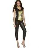 Baby Phat - Baby Phat Scoopneck Gold Brick & Shiny Ruched Leggings