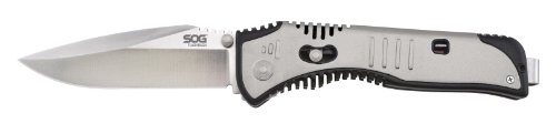 SOG Specialty Knives & Tools SAT001-CP Flashback Knife with a Straight Edge Assisted Folding 3.5-Inch Drop Point Blade and GRN Handle, Satin Finish SOG Specialty Knives & Tools SAT001-CP Flashback Knife with a Straight Edge Assisted Folding 3.5-Inch Drop Point Blade and GRN Handle, Satin Finish Hunting Knives