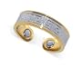 Greek Key Two Tone Magnetic Band Fits Ring Size 7 & up