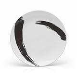 Mikasa Brushstroke 9-1/2-Inch Accent Plate, White