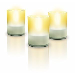 Philips-69126-60-48-Imageo-LED-Rechargeable-Tea-Lights-with-Charging-Plate-Clear