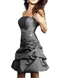 Robe de soirée cocktail mariage gala plis ballon 4001 gris