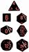 Sporting Goods : Chessex Dice: Polyhedral 7-Die Opaque Dice Set - Black with Red