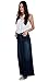 Womens full length denim skirt dark wash maxi long skirt (94)