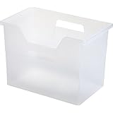 IRIS Large Open-Top File Box, Clear