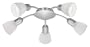 Eglo 88476A Dakar-1, Nickel/Alabaster, 5-Light Track Light Fixture