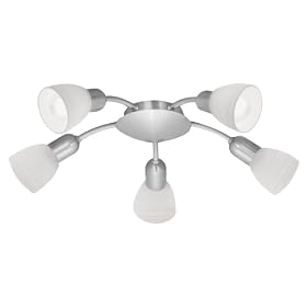 Eglo 88476A Dakar-1, Nickel Alabaster, 5-Light Track Light Fixture by Eglo