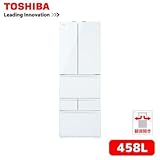 [設置込み]東芝　6ドア冷蔵庫　458L　クリアシェルホワイト　GR-H460FV-ZW