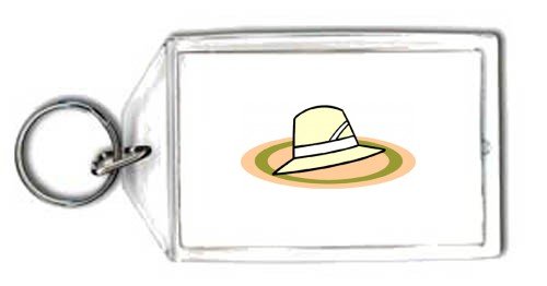 Keychain with africa, safari, explorer, hat, wildlife