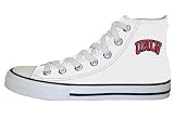 Game Day Soles Hi Top Optical White University of Nevada Las Vegas (UNLV) Logo Canvas