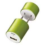 【サンワサプライ】コンセントからUSBにコンパクトな変換アダプタ　USB－ACアダプタPaleta de Colores（グリーン・Verde） ACA-IP12G