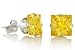 November Birthstone Yellow Princess Cut Cubic title=