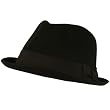 Unisex Winter Classic 100% Wool Felt Upturn Snap Curled Brim Ribbon Hat Black L/XL