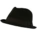 Unisex Winter Classic 100% Wool Felt Upturn Snap Curled Brim Ribbon Hat Black L/XL