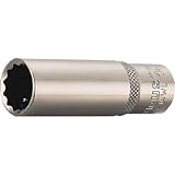 トラスコ中山:TRUSCO ディープソケット 12角タイプ 差込角9.5 対辺10mm T3-10WL 型式:T3-10WL