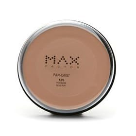Max Factor Pan Cake Water Activated Makeup, True Beige #125 - 1.75 Oz