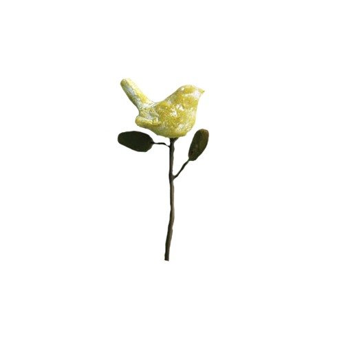 Ancient Graffiti Ceramic Yellow Plant Pick