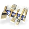 Neiko 00308 Brush Paint Stain Varnish Set with Wood Handles, 5-Piece
