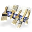 5-Brush Paint Stain Varnish Set - Wood Handles
