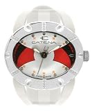 Swisspace - Montre pour homme - Bracelet en caoutchouc blanc et cadran tricolore, blanc, rouge et noir
