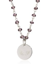 Emily and Ashley Amethyst Chain Necklace with Wings Charm