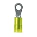 Panduit PN12-14HDR-L Ring Terminal, Heavy Duty, Nylon Insulated, 16 - 12 AWG Wire Range, 1/4" Stud Size, Yellow, 0.05" Stock Thickness, 0.225" Max Insulation, 0.52" Terminal Width, 1.24" Terminal Length, 0.42" Center Hole Diameter (Pack of 50)
