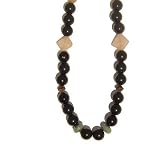 Calcite Necklace 10 Beaded Jasper Rainbow Obsidian Black Yellow Crystal 21