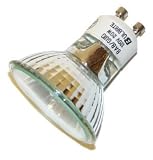 Bulbrite BAB/GU10 20-Watt 120-Volt Halogen MR16 Lensed GU10 Base, Flood
