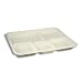 Stalkmarket 100% Compostable Sugar Cane Fiber Heavy Duty Plate, 5-Compartment American Tray, 500-Count Case