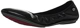 Hush Puppies Women's Chaste Ballet Flat,Black Leather,9 M US