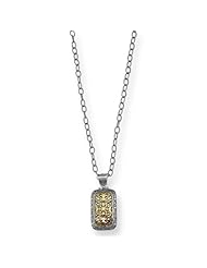 Phillip Gavriel 18K Gold & Sterling Silver Byzantine Necklace Pendant Chain 18"