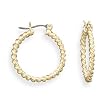 14 Karat Gold Plated Twist Hoop Earrings