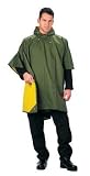 Reversible Rain Poncho Rubberized Olive Drab Nylon
