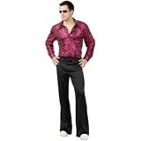 Disco Shirt - Liquid Red & Black Adult Costume