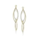 Sterling Silver and 14kt Yellow Gold Earring Jackets