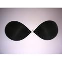 Black Cloth Covered Strapless Silicone Bra - Size A