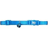 Coastal Pet Products CCP7001BLL Nylon Safe Cat Adjustable Breakaway Collar with Bells, Blue Lagoon