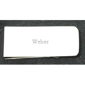 Money clip with engraved name: Weber