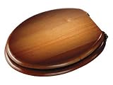 Croydex Wooden Toilet Seat Pine & Brass