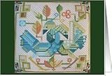 Elopement anouncement and invitation to Party.Two birds, tapestry. Card