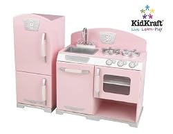 Kidkraft Retro Kitchen and Refrigerator in Pink