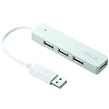 ELECOM USBHUB2.0/COLOR STYLE/oXp[/4|[g/0.1m/zCg U2H-ST4BWH