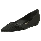 Delman Women's Ranya Dress Flat,Black Satin,6 M
