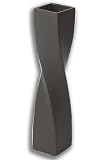 Twist Porcelain Floor Vase 24 Matte Brown