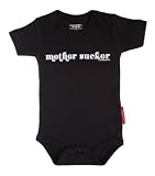 Babygags Mother Sucker Bodysuit in Black 3-6 Months