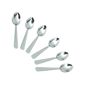 Kitchen Craft Deluxe Stainless Steel Teaspoons- set of six