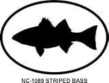 STRIPED BASS Oval Bumper Sticker