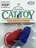 Vo-Toys Mini Beaded Yarn Mice 2 pack Cat Toy
